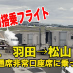 【令和初フライト】JAL435便羽田発松山行き、普通席非常口座席に乗ってみた