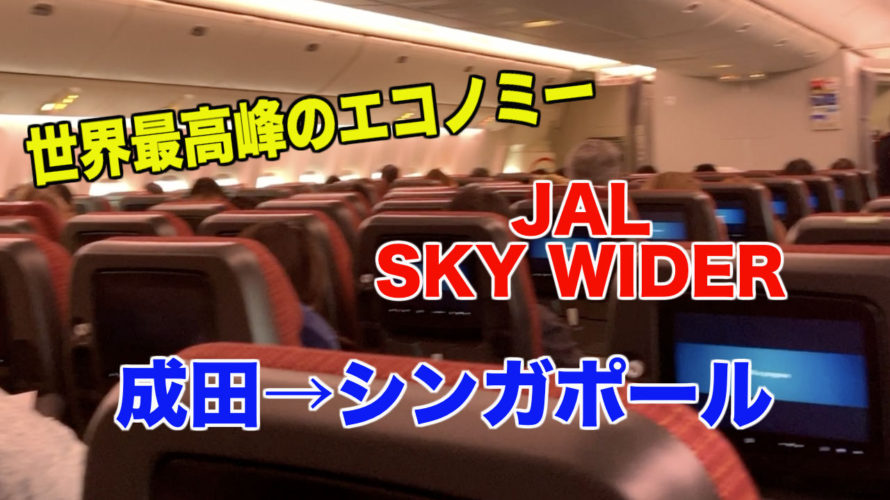 【世界最高峰のエコノミー】JALのエコノミークラスで成田→シンガポール